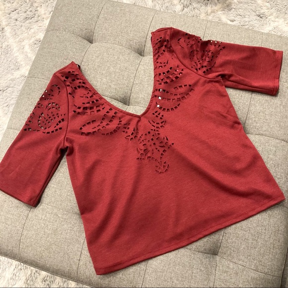 UO Kimchi Blue Brand Shirt with Cut Out Details - Picture 1 of 7